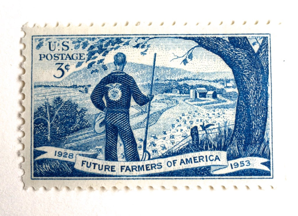 10 Blue Vintage Stamps Unused Postage for Mailing